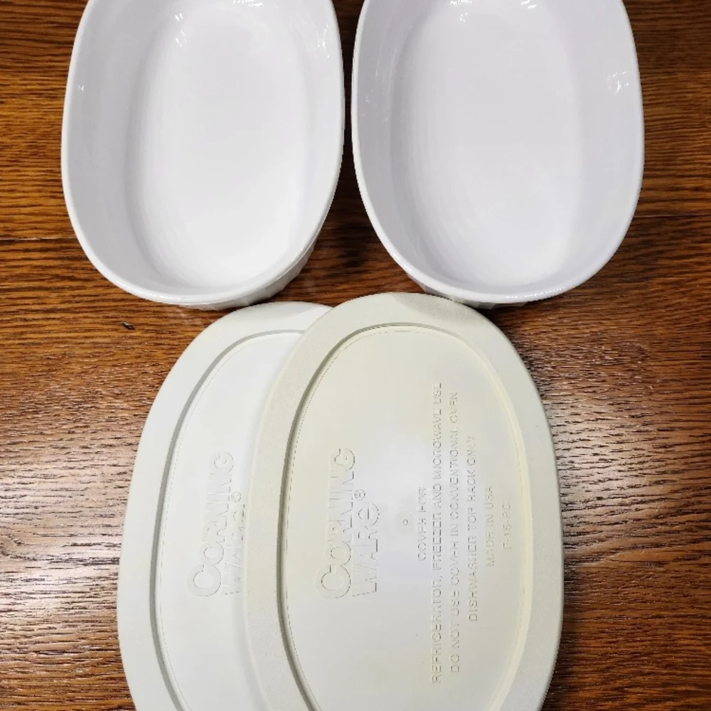 Corningware French White Casserole set of 2